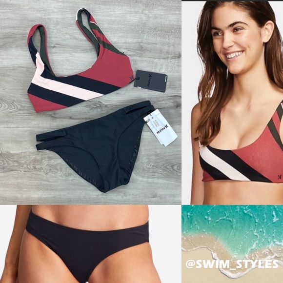 Hurley Other - ☀️HURLEY☀️ QD RVSB MRITME REVERSIBLE PHNTM CUTOUT SRF BTM BIKI SET